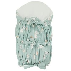 EKO Snörningsbar Babyfilt med Urtagbart Kokosinlägg Dogs Mint 75x75 cm