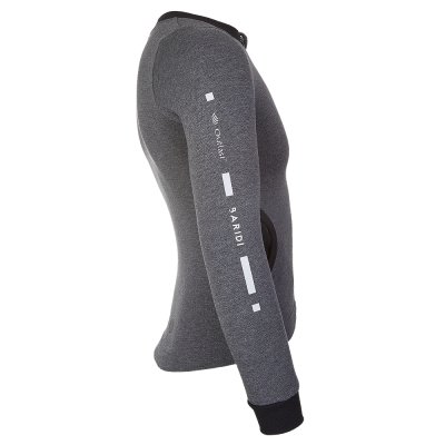 Camisola REFLEX smyk com fecho Outlast® - cinzento escuro mesclado