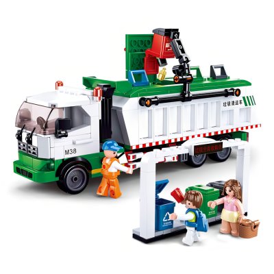 Sluban Town M38-B0780 Śmieciarka do recyklingu + gra karciana