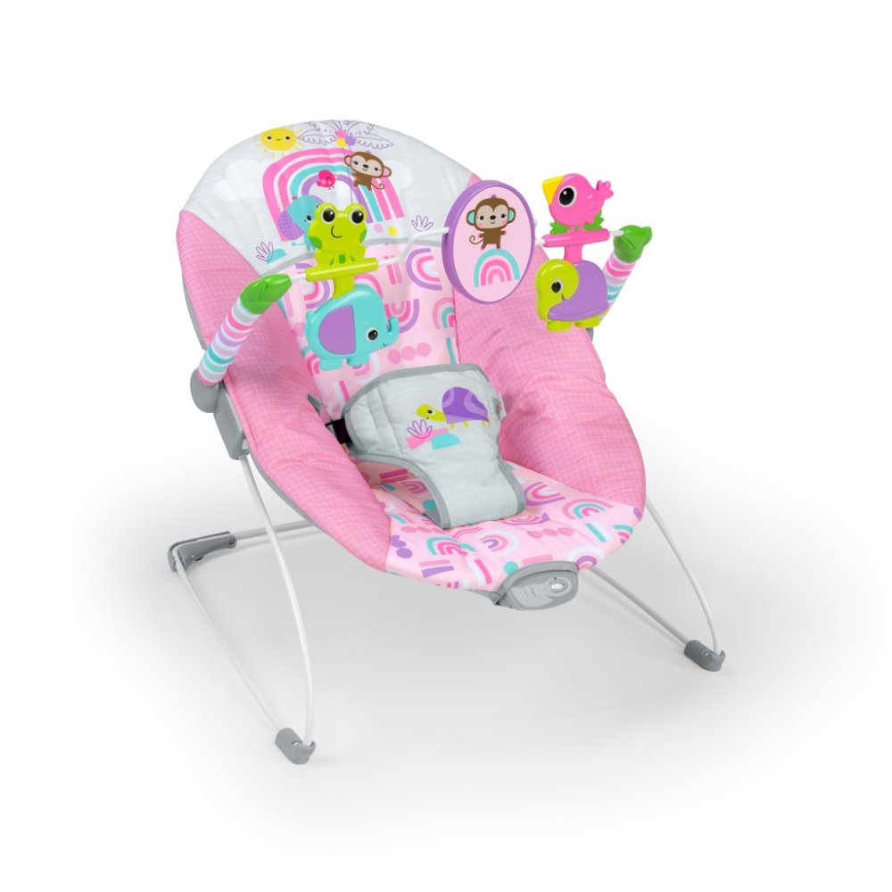 BRIGHT STARTS Pink Paradise™ chaise longue vibrante mois+ jusqu