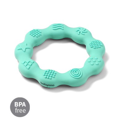 BABYONO Anello massaggiagengive in silicone blu