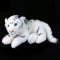 Rappa Plišasti tiger bel ležeči 36 cm ECO-FRIENDLY