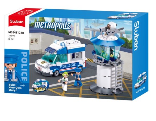 Sluban Metropolis M38-B1218 Véhicule de transport de l'unité d'intervention : Les gangsters derrière les barreaux