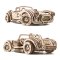 Ugears Puzle de madera mecánico 3D Coche de carreras a la deriva Cobra