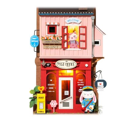 RoboTime Miniatura de casa para pendurar Agência de correios
