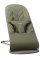 BABYBJÖRN Babywippe Bliss Dark Green Woven Petal, dunkelgraues Gestell