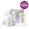 Laktator ręczny Philips AVENT, zestaw startowy + woreczki na mleko matki 180 ml, 25 szt