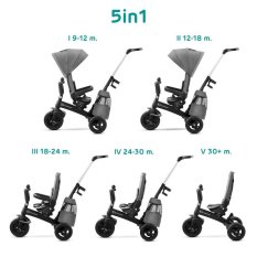 KINDERKRAFT SELECT Tricycle Easytwist Platinum Grey, Premium