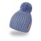 Czapka dziergana pompon guziki Outlast ® - stalowa