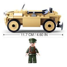 Sluban WWII M38-B0690 Niemiecki samochód amfibia Schwimmwagen