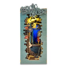 RoboTime Puzzle 3D Suporte para livros Miniatura de casa Beco do Mágico