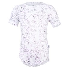 Body cienki T-shirt DRUK KR Outlast® - białe kwiatki