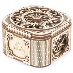 Ugears 3D Trä Mekaniska Pussel Smyckeskrin