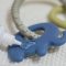 PETITE&MARS Kousátko silikonové Elefi Cute Blue 0m+