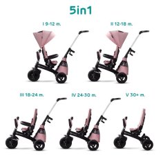 Tricycle KINDERKRAFT SELECT Easytwist Mauvelous Pink, Premium