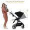 KINDERKRAFT SELECT Kinderwagen kombiniert Yoxi 2in1 Pure Black