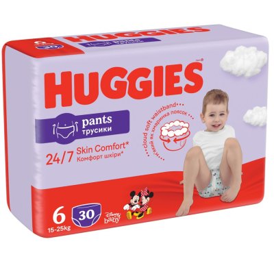 HUGGIES® Windelhosen Little Movers Pants Größe 6 (15-25 kg), 30 Stück