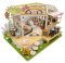 2Kids Toys Miniatura de casa de muñecas Cafetería para gatos con jardín