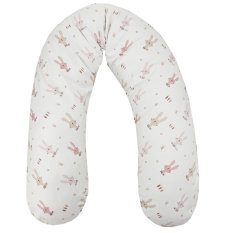 Cuscino da allattamento EKO Velvet Bunny rosa 180 cm