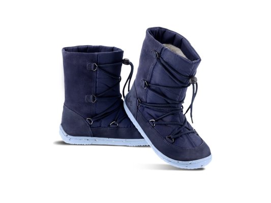 Be Lenka Kinderwinterschoenen op blote voeten Snowfox Kids 2.0 - Donker- en lichtblauw