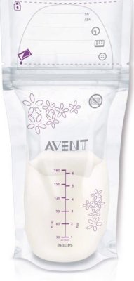 Philips AVENT Milchpumpe. Milchhandbuch + Beutel für Muttermilch 180 ml, 25 Stk