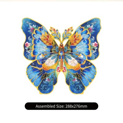 RoboTime Drewniane puzzle Motyl Morpho Helena
