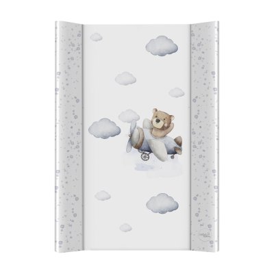 CEBA BABY Wickelauflage 2-seitig mit fester Platte (50x70) Ultra Light Pilot Bear