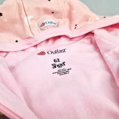 Kombinezon podszyty BIO DR Outlast® - jasnoróżowe gwiazdki/różowy baby