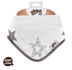 KIKKO Bamboo bib/scarf Stars (1 pc) – silver