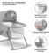 KINDERKRAFT Lit bébé 3 en 1 Lovi Gris