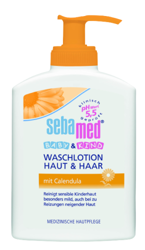 SEBAMED Emulsione lavante per bambini alla calendula, 200 ml