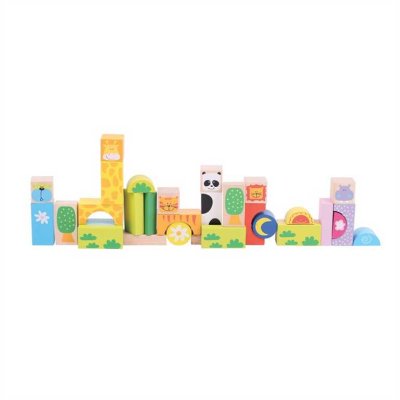 Bigjigs Baby Cubes colorés Safari