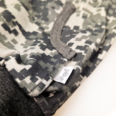 Bluza podszyta kieszeń Outlast® - pixel/ciemnoszary melanż