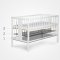 KLUPS Lit bébé NEL Heart 120 x 60 cm blanc-gris