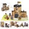 Jeujura Jeu de construction en bois 270 pièces Château avec catapulte