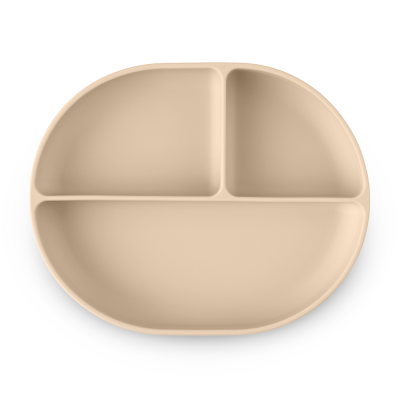 PETITE&MARS Talířek silikonový dělící oválný Take&Match Desert Sand 6m+