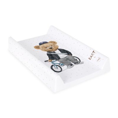 CEBA BABY Wickelauflage 2-seitig mit fester Platte (50x70) Comfort Fluffy Puffy Bart
