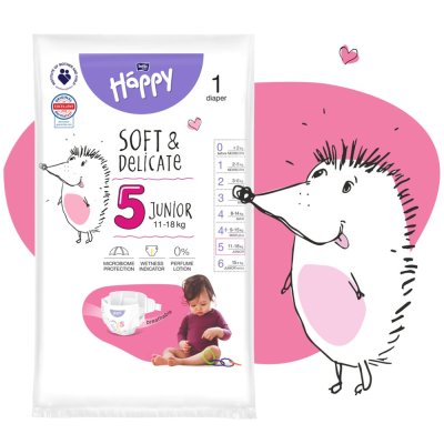 Pieluchy jednorazowe BELLA HAPPY Baby Junior 11-18 kg Big Pack 52 szt.