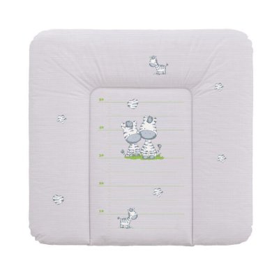 CEBA BABY Wickelauflage für Kommode (75x72) Zebra Grau