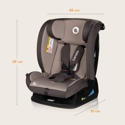 LIONELO Seggiolino Auto Aart i-Size (40-150 cm) Beige Latte