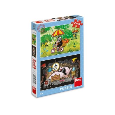 Dino Puzzle Krec Dzień 2x48 elementów