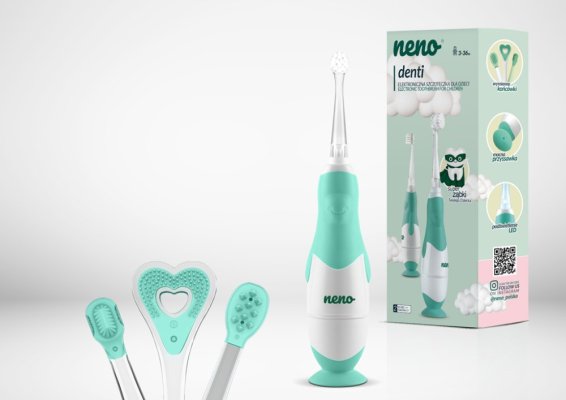 NENO Szczoteczka elektryczna dla dzieci Denti - zielona 3m+