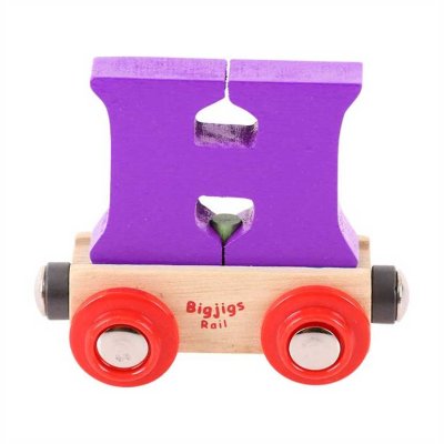 Bigjigs Rail Holzschienen Waggon - Buchstabe H