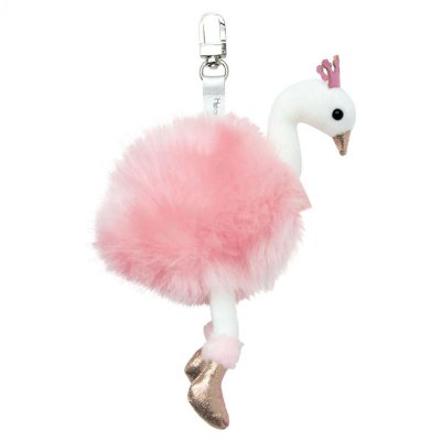 Doudou Histoire d´Ours Pluszowy breloczek różowy łabędź 12 cm