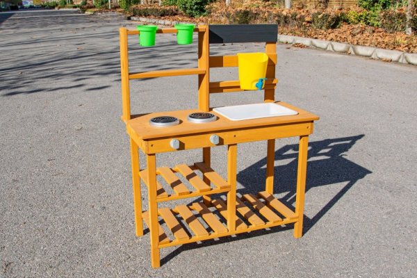 2Kids Toys Holz-Gartenküche mit Spülbecken