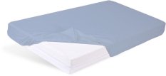 BABYMATEX Wodoodporne prześcieradło z gumką Bambus jasnoniebieski 60x120 cm