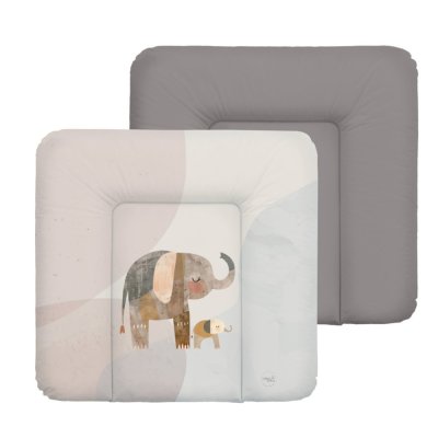 CEBA BABY Wickelauflage weich (75x72) Basic Elephant Family