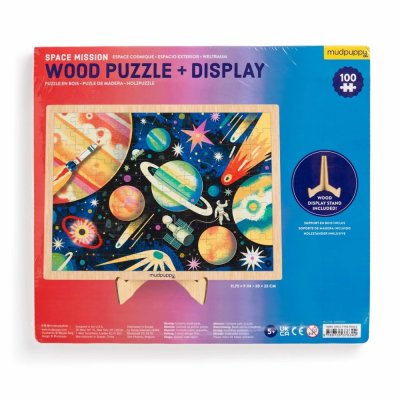 Puzzle din lemn Mudpuppy Misiune spațială 100 piese