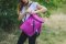 Monkey Mum® Mochila integrada de softshell para portabebés Carrie - Frambuesa dulce