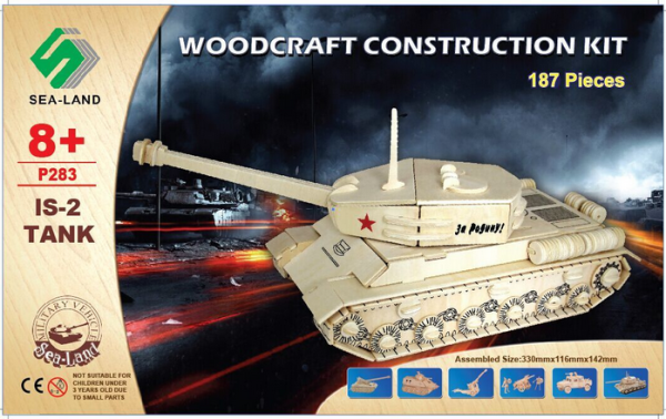 Woodcraft Puzzle 3D en bois Tank IS 2